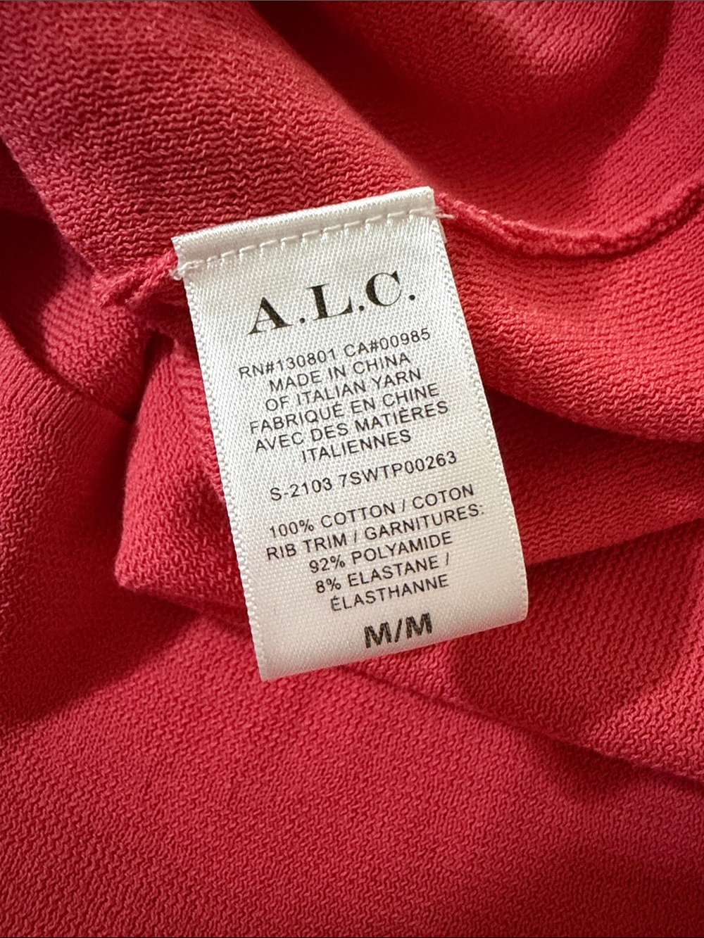 A.L.C. Sleeveless Ribbed Racer Back Knit Tank - Picture 4 of 6